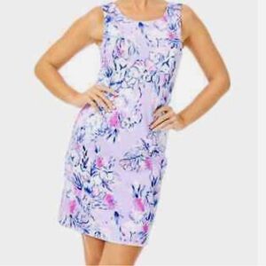 Lilly Pulitzer Floral Midi Dress in Lavender and Pink Size 16